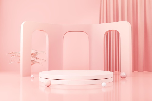 Zdjęcie nowoczesne minimalne abstrakcyjne tło dla kosmetyku prezentacja na podium na scenie produktu