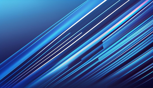 Nowoczesne niebieskie linie z gradientowym tłem do prezentacji technicznych