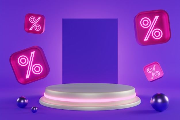 Nowoczesne Podium 3D do promocji wyświetlania produktów typu Showcase