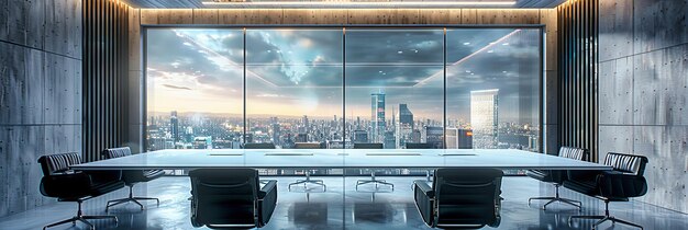 Nowoczesne pomieszczenia biurowe z widokiem na miasto oferujące panoramiczną perspektywę życia korporacyjnego i miejskiego