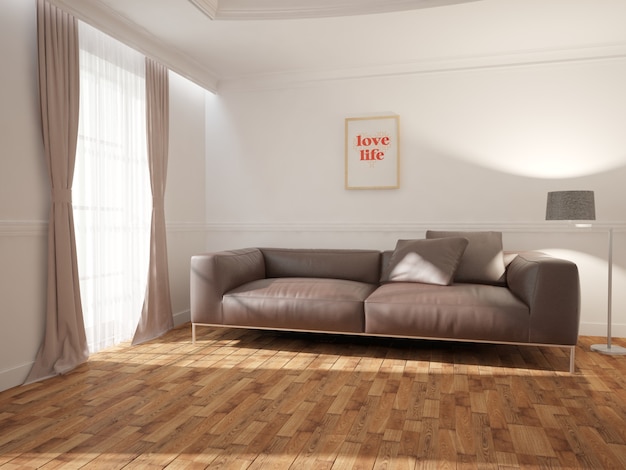 Nowoczesne wnętrza ilustracji 3D