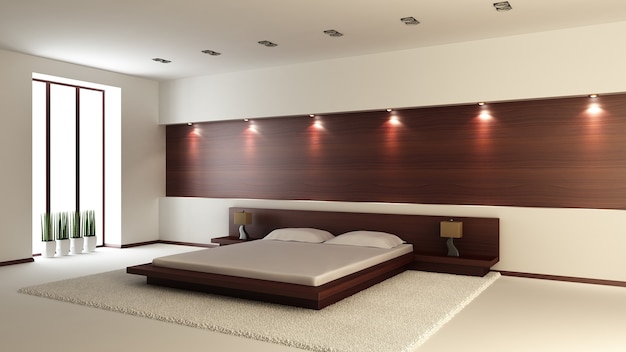 Zdjęcie nowoczesne wnętrze sypialni