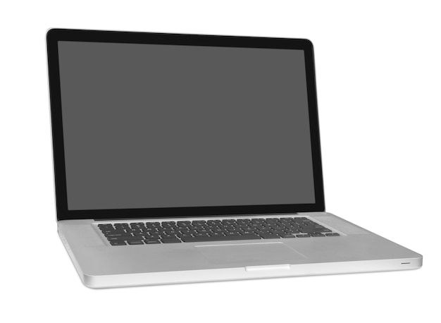 Nowoczesny laptop na białym tle