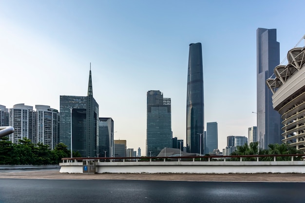 Nowoczesny miejski krajobraz architektoniczny Guangzhou, Chiny