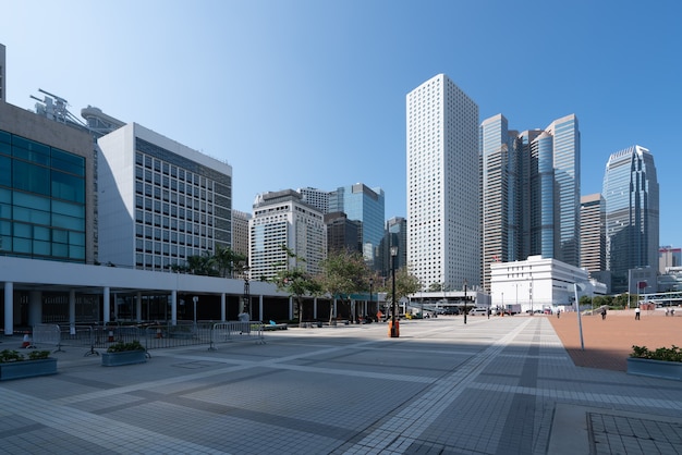 Nowoczesny Miejski Krajobraz Architektoniczny Hongkongu