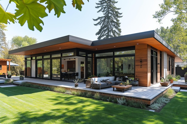 Nowoczesny, minimalistyczny dom zaprojektowany z myślą o życiu rodzinnym