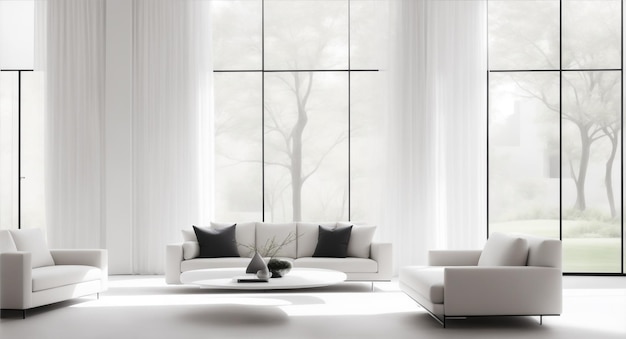 Nowoczesny, minimalistyczny salon Wyobraź sobie współczesny salon