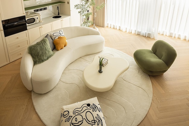 Nowoczesny minimalistyczny salon