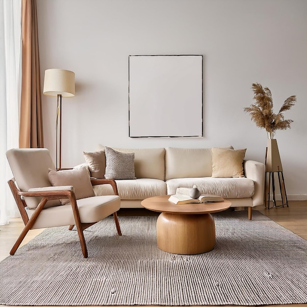 Nowoczesny minimalistyczny salon