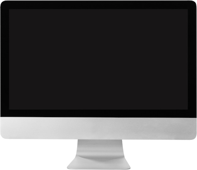 Nowoczesny monitor na białym tle