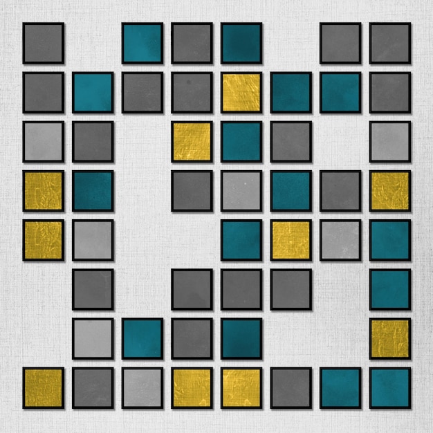 Zdjęcie nowoczesny prosty geometryczny wzór kombinacji bloków kolorów, kreatywne malowanie.