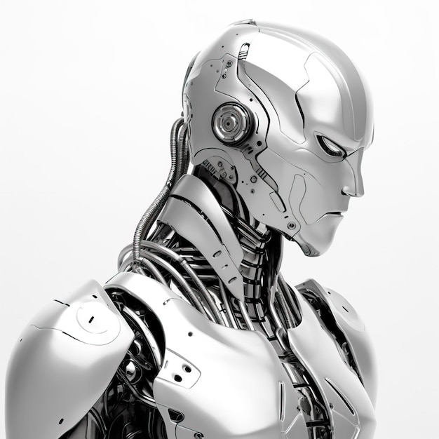 nowoczesny robot w postaci osoby sztuczna inteligencja