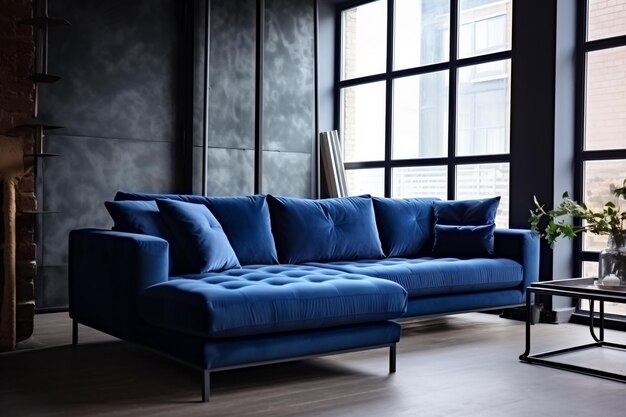 Zdjęcie nowoczesny salon z kanapą