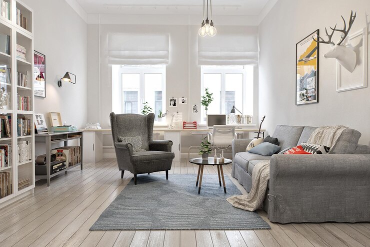 Zdjęcie nowoczesny skandynawski salon