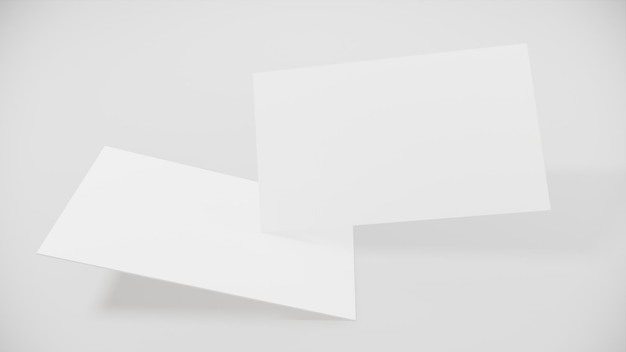 Nowoczesny szablon makiety wizytówki ze ścieżką przycinającą Projekt makiety do prezentacji branding tożsamości korporacyjnej reklama osobista papeteria graficy prezentacje 3d Rendering