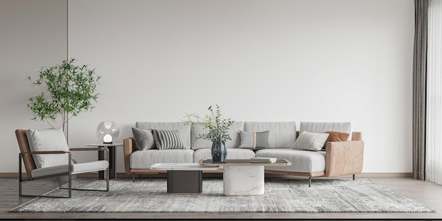 Nowoczesny wnętrze salonu 3d render