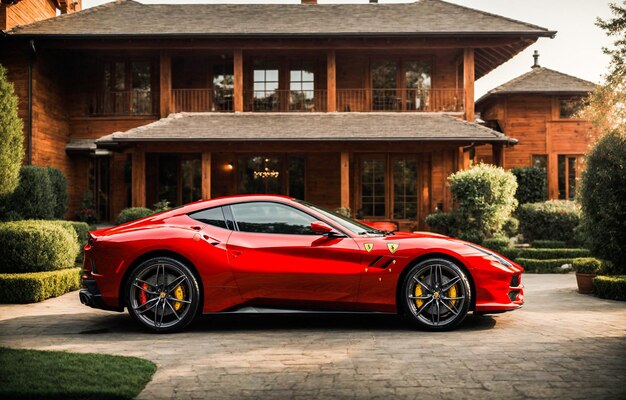 Nowy Ferrari przed domem 0 1