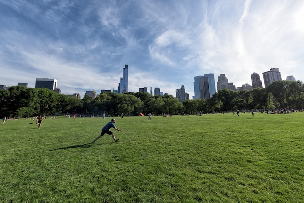 NOWY JORK - USA - 14 CZERWCA 2015 ludzi w central parku w słoneczną niedzielę