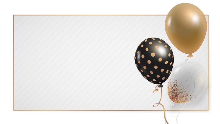 Nowy rok balony ramka png w przezroczystym tle