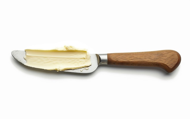 Zdjęcie nóż na białym tle masła