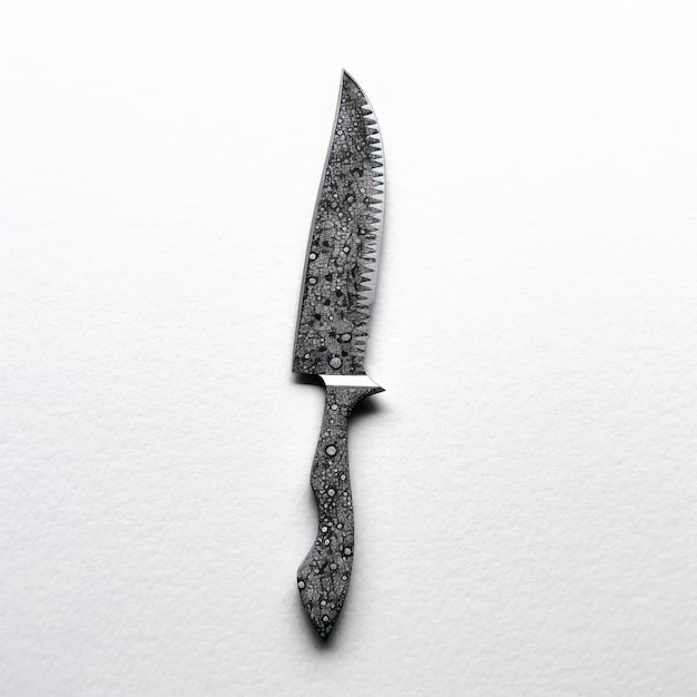 Zdjęcie nóż pointillism styl artystyczny białe tło wysokie q