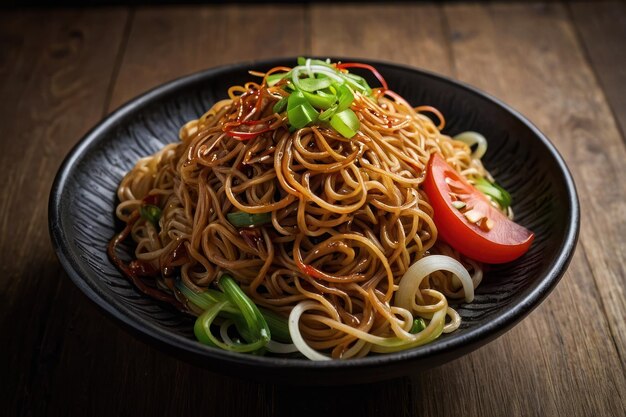 Nudle Yakisoba japońskie jedzenie