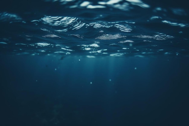 nurkowie pływają pod wodą na niebieskim tle