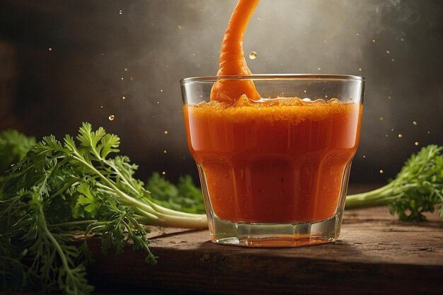 Zdjęcie oazy soków marchewkowych, czysty eliksir