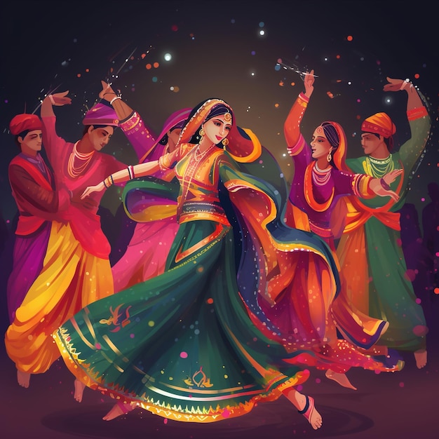 Obchody nocy Dandiya na navratri