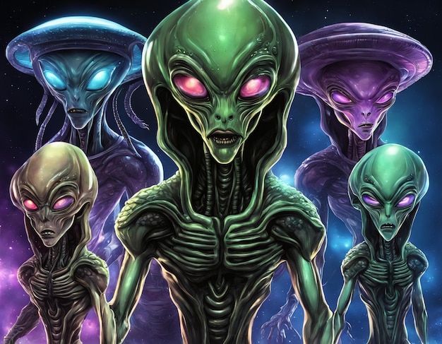 Obcy nieznany stworzenie UFO pozaziemska cywilizacja humanoidalna forma życia wszechświat