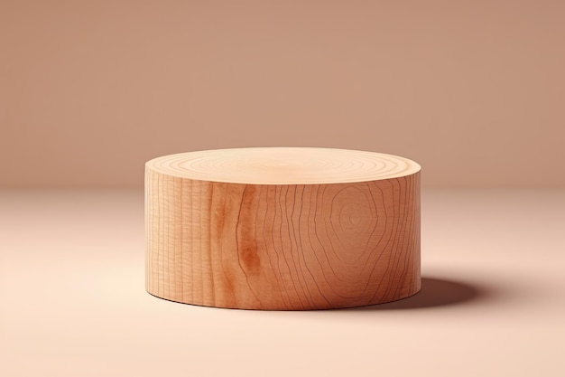 Obejmij naturę, prezentując okrągły drewniany cylinder cięty piłą w stylu ekologicznym i minimalistycznej elegancji