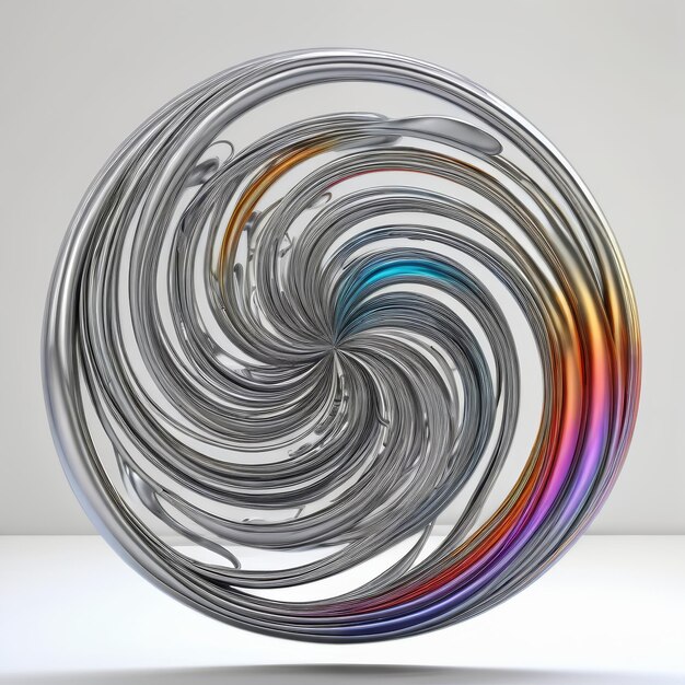 Obiekt metalowy w kształcie spirali