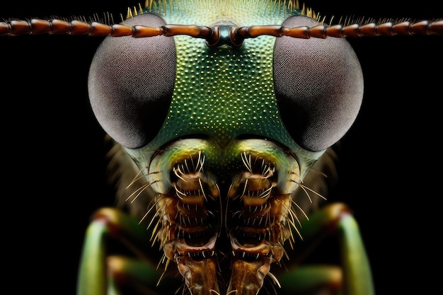Zdjęcie obiektyw makro do fotografowania owadów z bliska