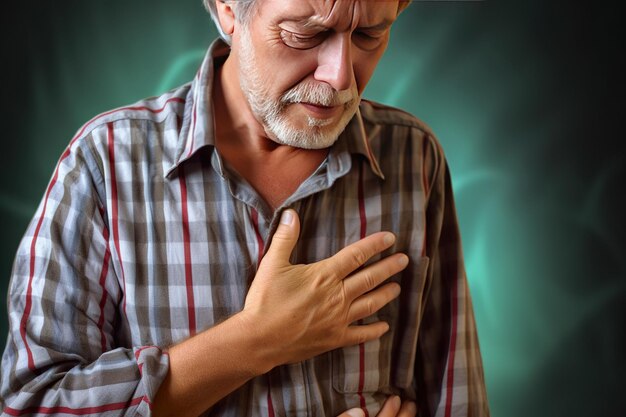 objawy ataku serca ręce na klatce piersiowej gesty tematy medyczne generatywne ai
