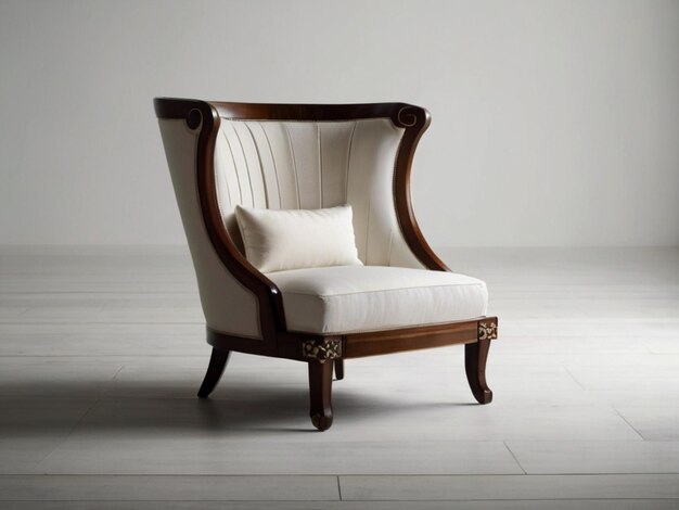 Obraz A3d nowoczesnego krzesła na środku tła