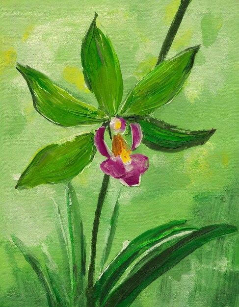 Obraz abstrakcyjnej sztuki kwiatów orchidei