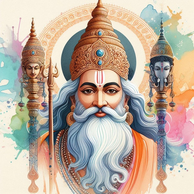 Obraz akwarelowy Maharshi Parasuram Jayanti