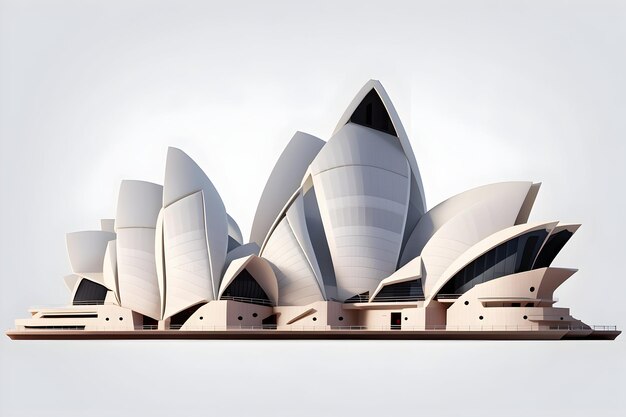 obraz akwarelowy Sydney Opera House znajduje się w Sydney generowany przez Ai