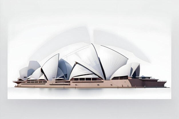 obraz akwarelowy Sydney Opera House znajduje się w Sydney generowany przez Ai