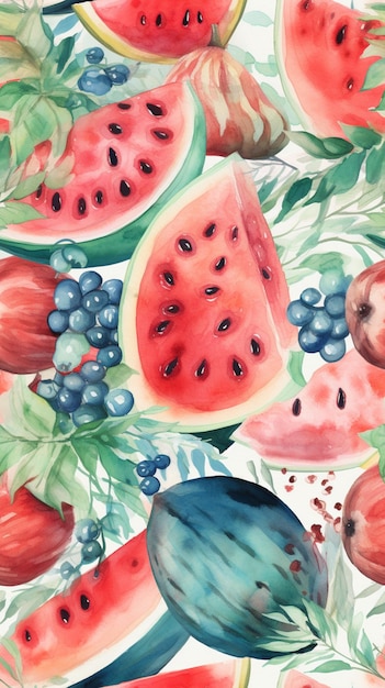 Obraz arbuza i owoców autorstwa jrr