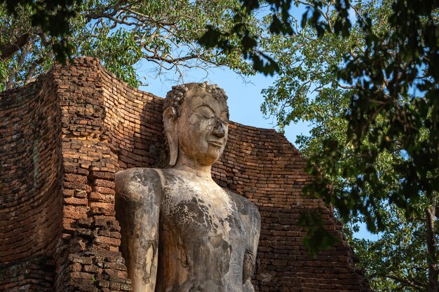 Obraz Buddy W Wat Phra Si Lriyabot W Parku Historycznym Kamphaeng Phet W Prowincji Kamphaeng Phet