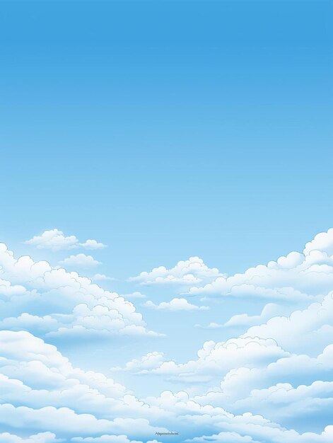 obraz chmur z niebieskim niebem i rysunek nieba z chmurami