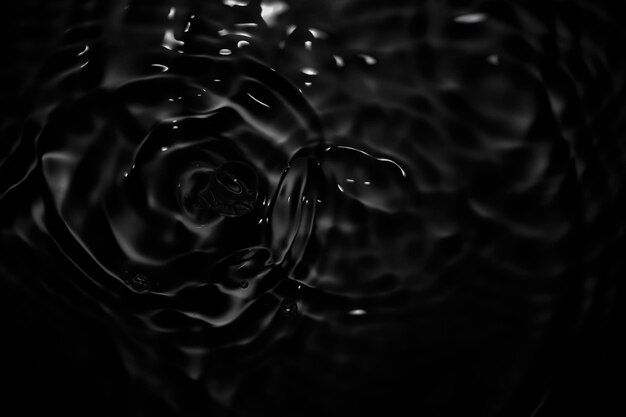 Obraz czarnej powierzchni wody z falami