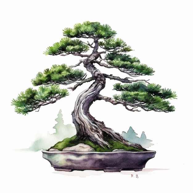 Obraz drzewka bonsai z rokiem 2010.