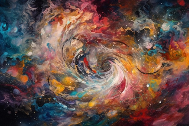 Obraz galaktyki ze spiralnym wzorem.