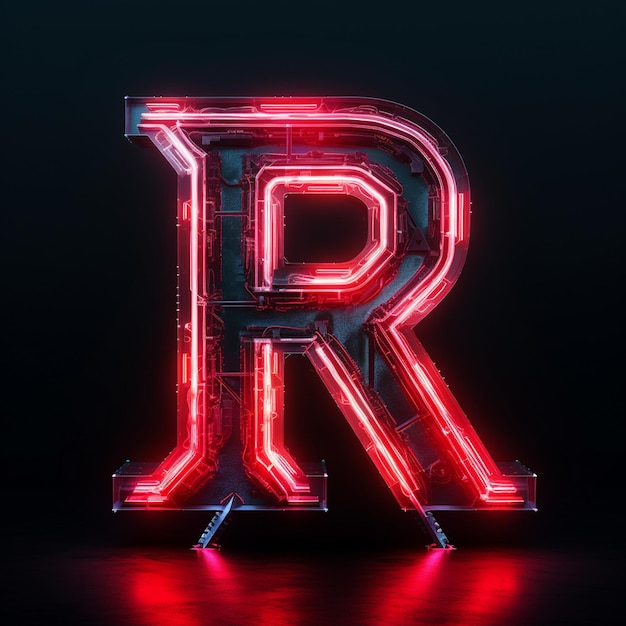 Zdjęcie obraz ikony neon r