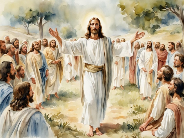 obraz Jezusa z słowami "Jezus" na dole