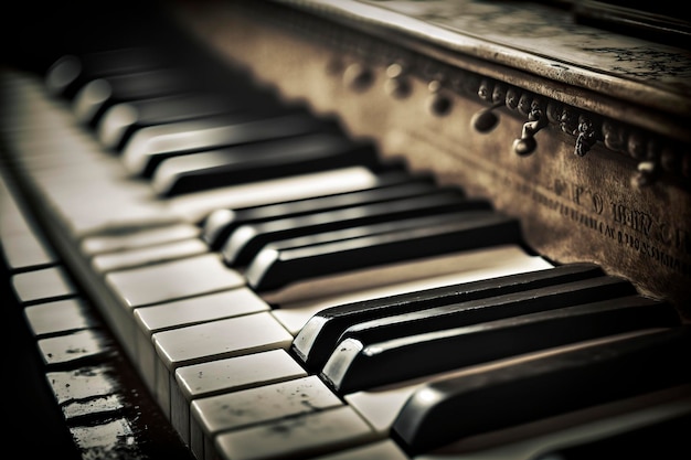 obraz klawiatury fortepianowej generatywny ai
