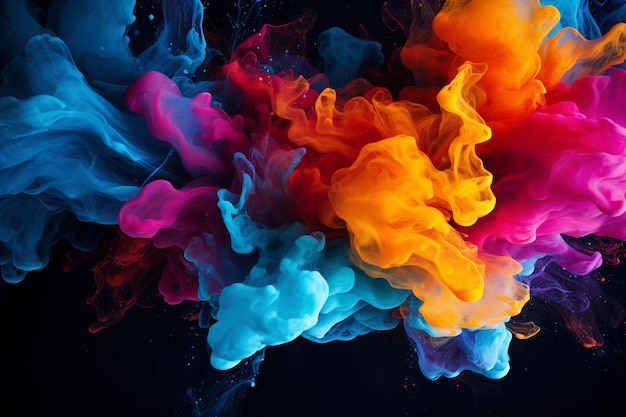 Obraz kolorowego abstrakcyjnego obrazu z kolorowym tłem