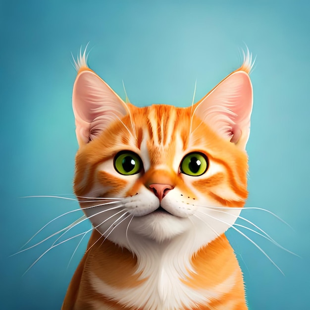 Obraz kota z zielonymi oczami